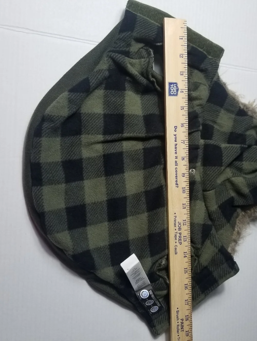 LUVGEAR DOG QUILTED OLIVE COAT WITH FAUX FUR HOOD SIZE SMALL